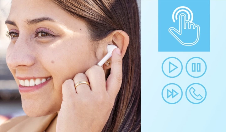 Навушники TRUST Nika Touch True Wireless Mic White (23705) - зображення 2