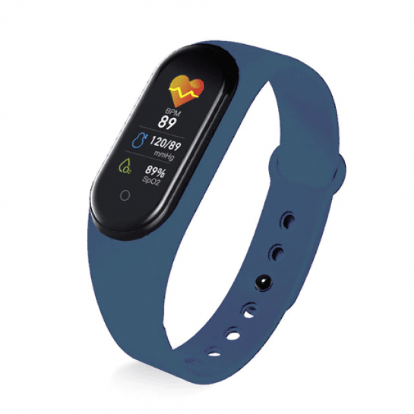 Смарт браслет M5 Smart Bracelet Фітнес трекер Watch Bluetooth з тонометром 2020 рік синій - Фото 1 Смарт браслет M5 Smart Bracelet Фітнес трекер Watch Bluetooth з тонометром 2020 рік синій - зображення 1