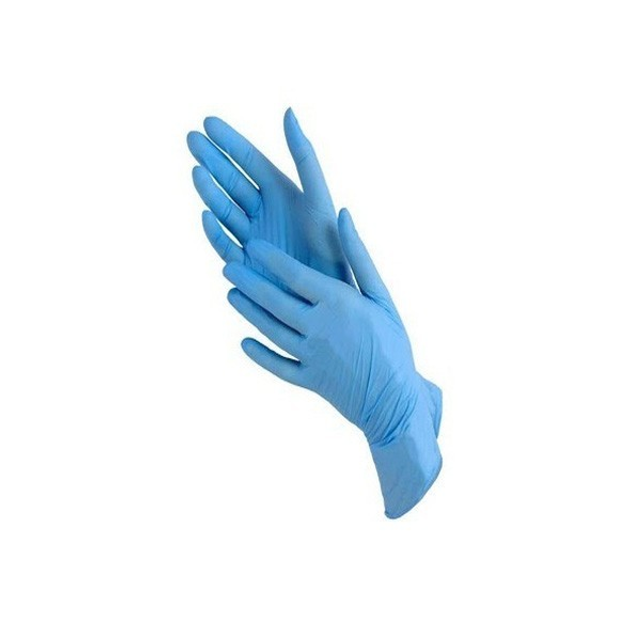 Перчатки нитриловые Medicom SafeTouch Advanced E-series размер М (100 шт) Голубые - изображение 1