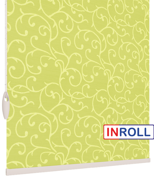 Ролета тканинна INROLL Есо-Mini 100х165 см Akant Салатовий 2257 - зображення 4