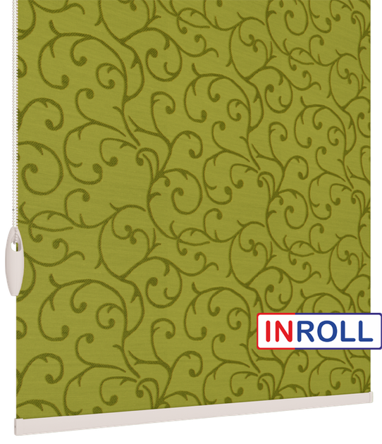 Ролета тканинна INROLL Есо-Mini 40х165 см Akant Зелений 2058 - зображення 4