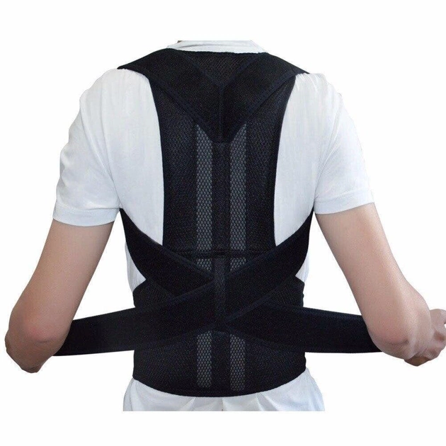 Грудопоясничный корсет корректор правильной осанки Back Pain Need Help Черный для ровной спины от сутулости - изображение 2