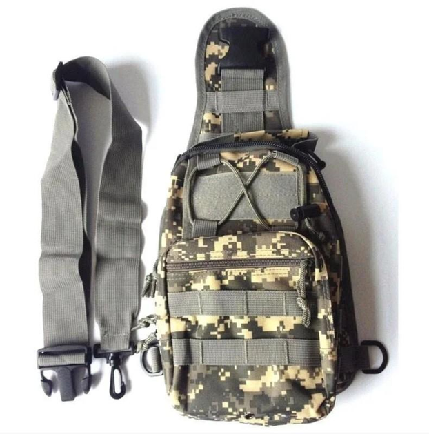 Рюкзак сумка (мессенджер) тактическая военная Oxford 600D 6 л Украина Пиксель (T0428) - изображение 2