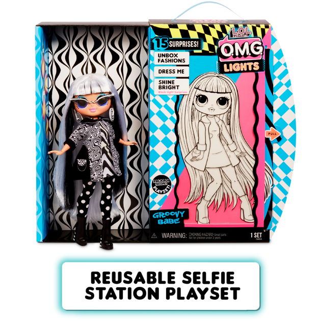 Ігровий набір з лялькою LOL OMG Lights Groovy (MGA Entertainment, США) ЛОЛ Сюрпрайз світиться лялька Груви (565154) - Фото 3 Ігровий набір з лялькою LOL OMG Lights Groovy (MGA Entertainment, США) ЛОЛ Сюрпрайз світиться лялька Груви (565154) - зображення 3