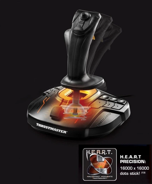 Джойстик Thrustmaster T.16000M FC Flight Pack Black/Orange (2960782) - зображення 7