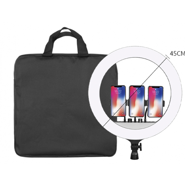 Кольцевая лампа LED RING D45 см HQ18" + штатив 2 м (SVT-99994137) - изображение 2