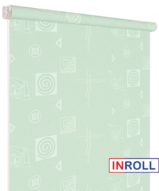 Ролета тканинна INROLL Есо-Mini 107,5х165 см Ikea Салатовий 2073 - зображення 3
