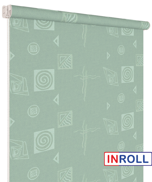 Ролета тканинна INROLL Есо-Mini 82,5х165 см Ikea М'ятний 2068 - зображення 3