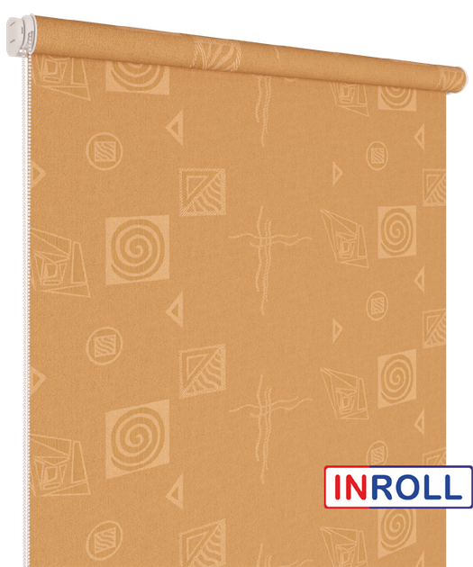 Ролета тканинна INROLL Есо-Mini 82,5х165 см Ikea Помаранчевий 2086 - зображення 3