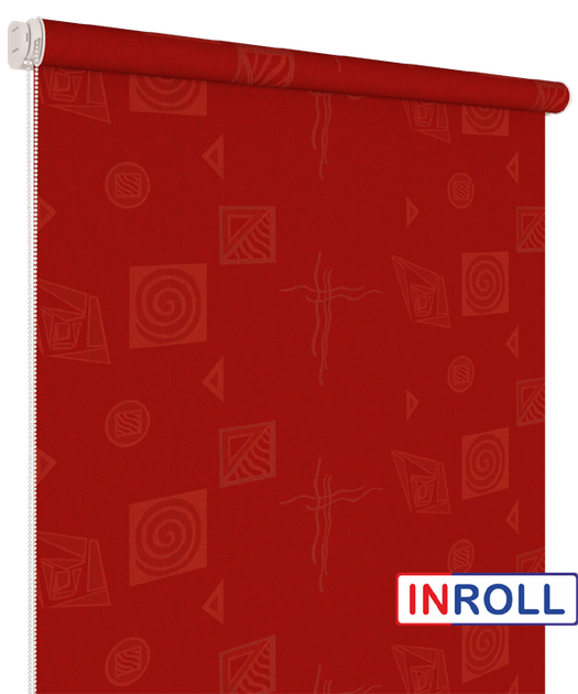 Ролета тканинна INROLL Есо-Mini 82,5х165 см Ikea Червоний 1807 - зображення 3