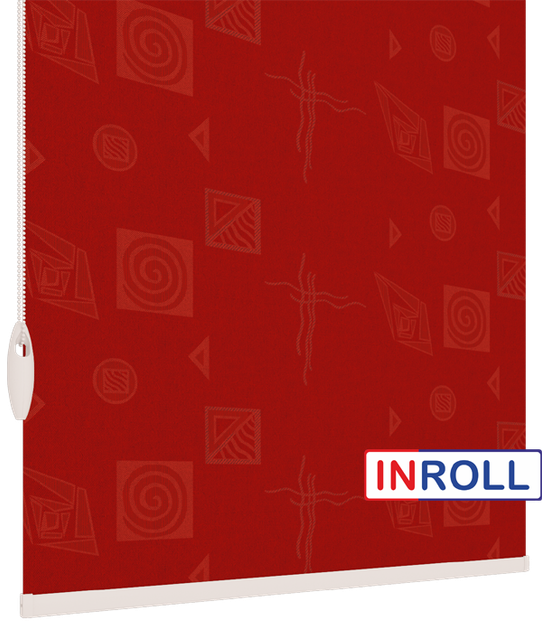 Ролета тканинна INROLL Есо-Mini 82,5х165 см Ikea Червоний 1807 - зображення 4