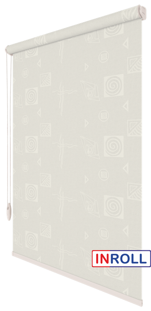 Ролета тканинна INROLL Есо-Mini 82,5х165 см Ikea Молочний 1800 - зображення 2
