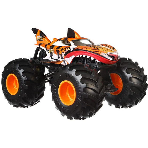 Джип Хот Вілс Монстр-Трак Тигрова Акула Hot Wheels Monster Trucks Tiger Shark 1:24 Mattel GCX21 - зображення 5