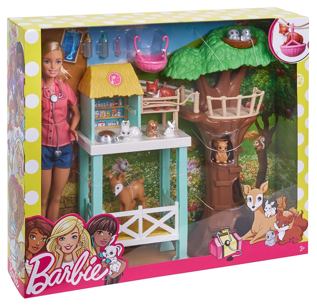 Barbie animal rescuer store doll & playset