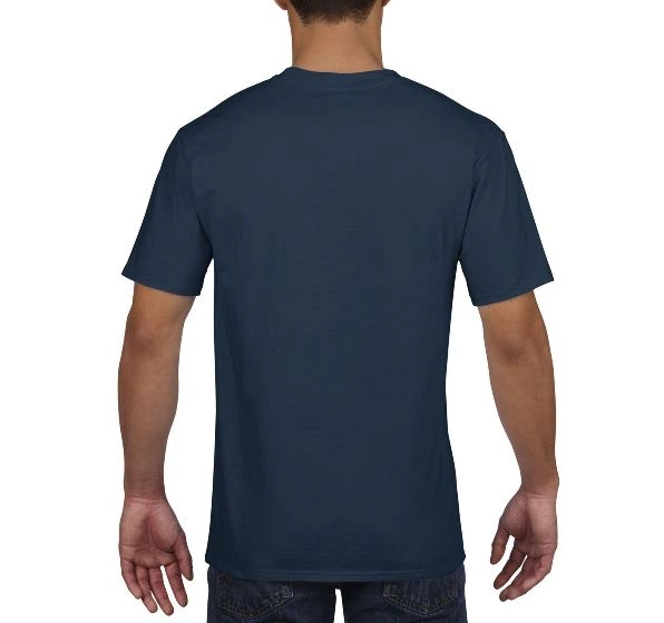 Футболка хлопковая мужская темно-синяя Gildan Premium Cotton 4100-533C Размер M - изображение 2