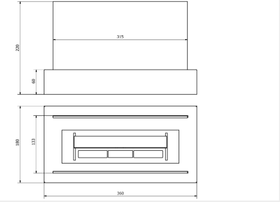 Біокамін BiokominkiGMT Home 360x220x180 WHITE - изображение 7