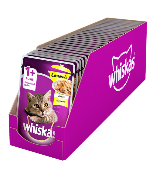 Упаковка Влажного Корма Для Котов Whiskas С Говядиной В Соусе 12 Шт Х