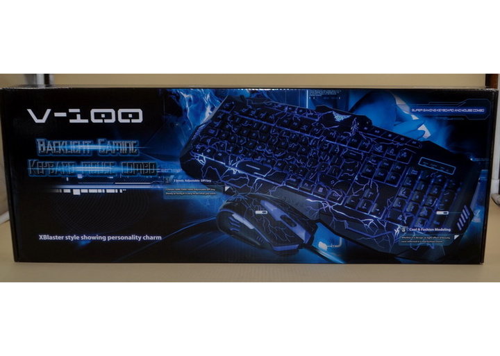 Игровая проводная и клавиатура мышь с подсветкой Atlanfa V-100 с 3-я подсветками - изображение 2