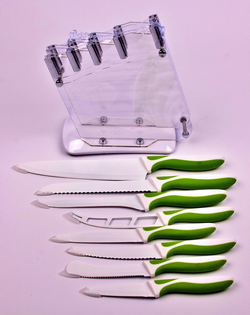Набір з восьми ножів з пластиковою підставкою А-Плюс - зображення 2