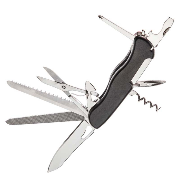 Нож складной, мультитул Partner (110мм, 14 функций), черный HH052014110B - изображение 1