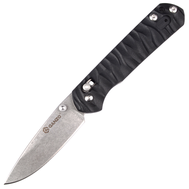 Нож складной Ganzo G717 (длина: 201мм, лезвие: 85мм), черный - изображение 1
