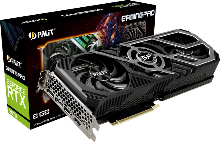 Видеокарта Palit PCI-Ex GeForce RTX 3070 GamingPro LHR 8GB GDDR6