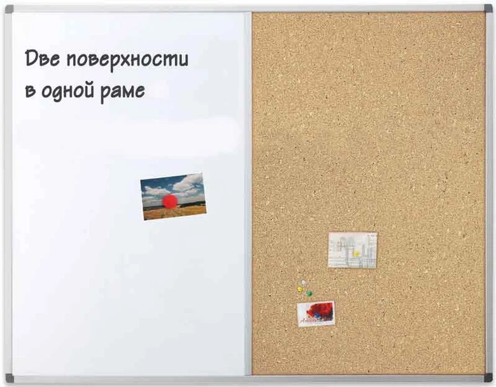 Дошка коркова-маркерна, 90 на 120 см UkrBoards UB90x120WС - зображення 2