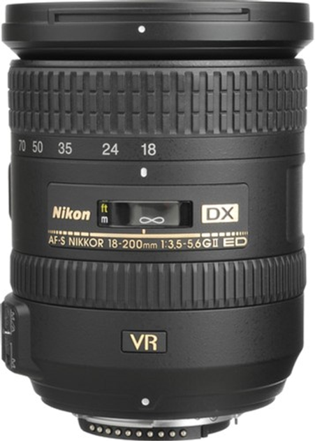 Nikon AF-S DX Nikkor 18-200mm f/3.5-5.6G ED VR II Black