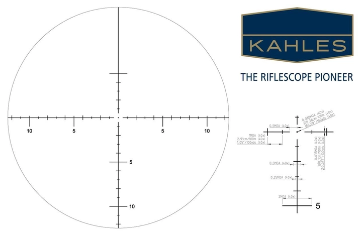 Прицел оптический KAHLES K 1050 10-50x56 MOAK - изображение 2