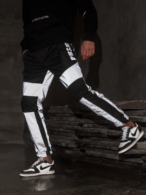 Спортивные штаны карго BEZET Black/Reflective’ 21 1412 M Черные (ROZ6400031504) - изображение 1