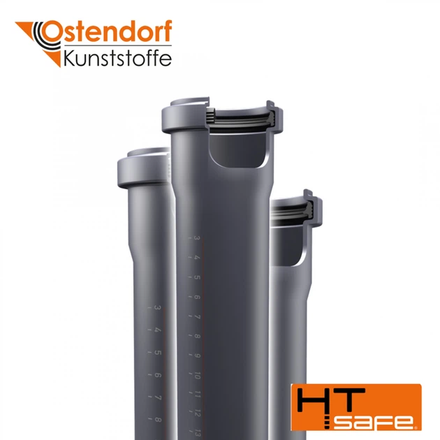 Труба внутрішньої каналізації Ostendorf HT Safe 50*2000 – низькі ціни ...