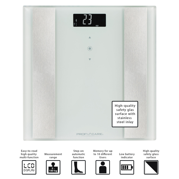 Весы напольные PROFI CARE PC-PW 3007 FA White - изображение 4