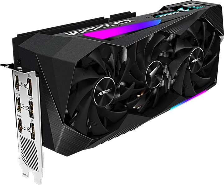 Відеокарта Gigabyte PCI-Ex GeForce RTX 3070 Aorus Master 8GB GDDR6 (256bit) (1725/14000) (3 х HDMI, 3 x DisplayPort) (GV-N3070AORUS M-8GD rev 1.0/1.1) - зображення 3