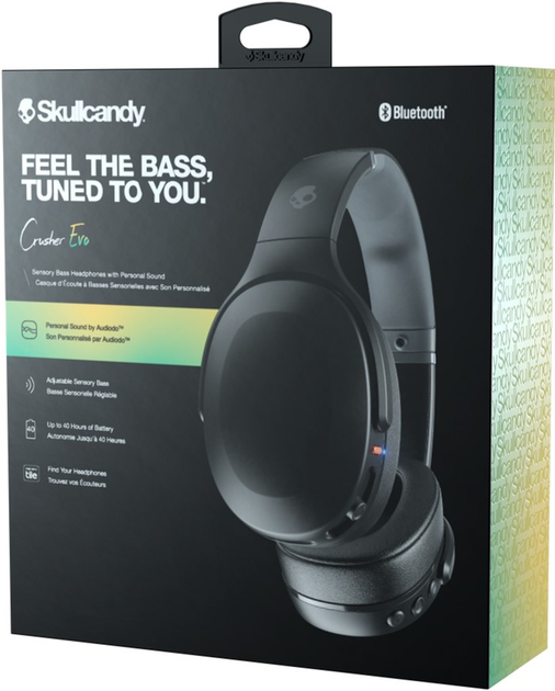 Skullcandy Crusher Evo ブラック Навушники Skullcandy Crusher Evo Wireless True Black (S6EVW