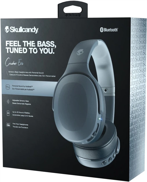 Наушники Skullcandy BT Crusher Evo Chill Grey (S6EVW-N744) купить