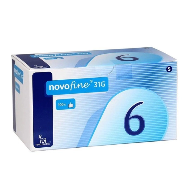 Голки інсулінові для шприц ручок Novofine Novo Nordisk Новофайн 6 мм 31G - зображення 1