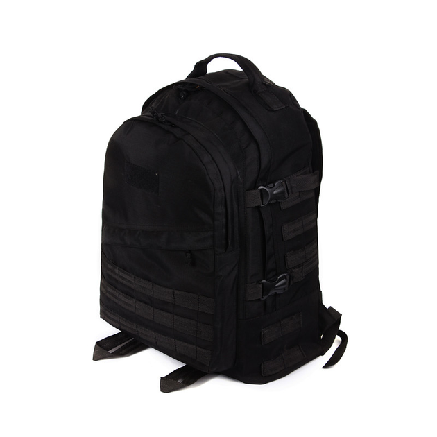 Тактичний похідний супер-міцний рюкзак 5.15.b з органайзером 40 літрів Чорний з поясним ременем - зображення 1