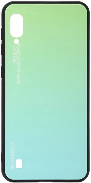 Акція на Панель BeCover Gradient Glass для Samsung Galaxy M10 2019 SM-M105 Green-Blue від Rozetka