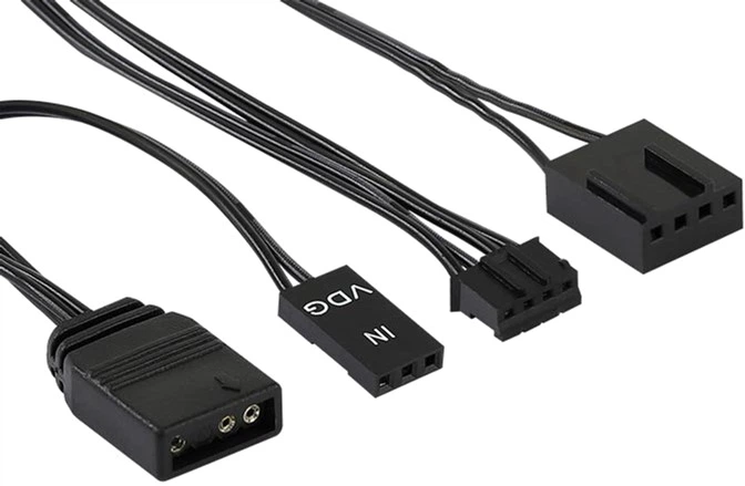 Hub do sterowania oświetleniem RGB Aerocool H66F 6 x 6-pin ARGB + 2 x 3-pin 5V (H66F HUB) - obraz 2