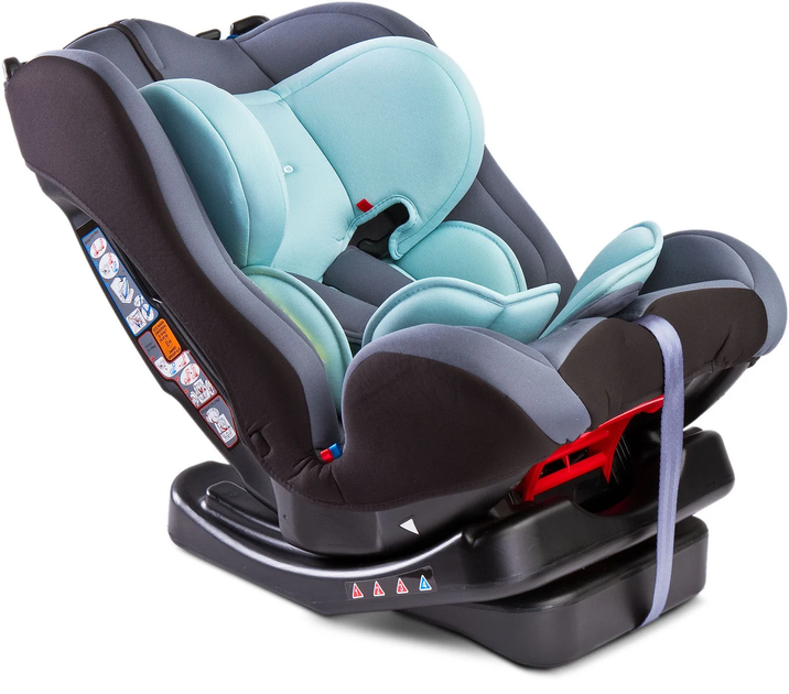 Автокресло Caretero Combo группа 0+/1/2 (0-25 кг) с регулировкой спинки 4 позиции и подголовника Серый/Бирюзовый - изображение 2