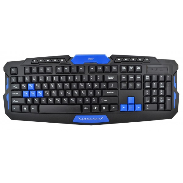 Клавиатура игровая KEYBOARD HK-8100/3253 беспроводная + мышь Черная - изображение 2