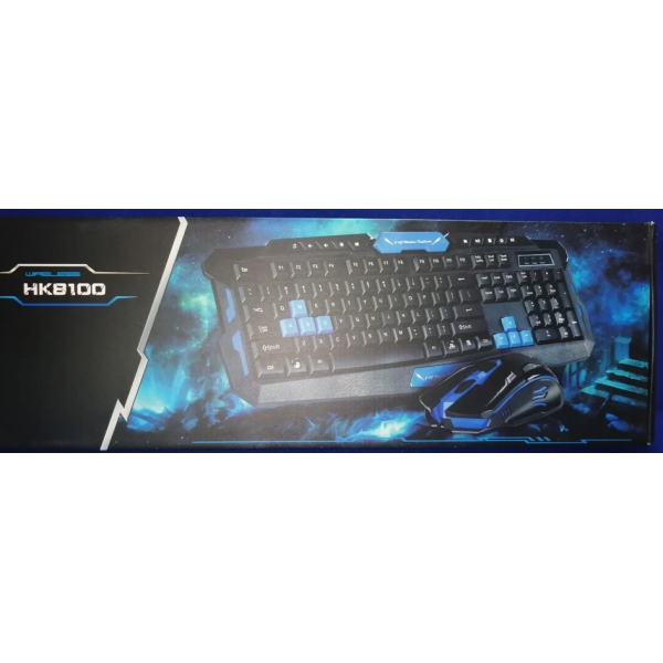 Клавиатура игровая KEYBOARD HK-8100/3253 беспроводная + мышь Черная - изображение 8