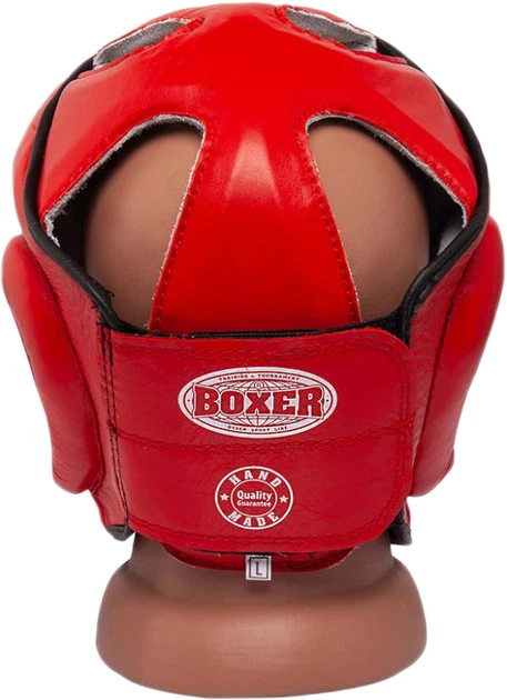 Шлем тренировочный каратэ Boxer Элит L 0.8 мм кожвинил Красный (2036-01R) - Фото 2 Шлем тренировочный каратэ Boxer Элит L 0.8 мм кожвинил Красный (2036-01R) - изображение 2