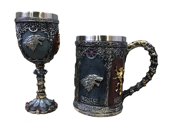 Подарочный набор кружка и чашка Готика 3D Игра Престолов Game Of Thrones Бафомет 500/200 мл - изображение 3