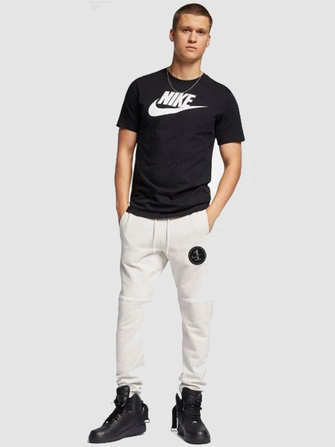 Футболка бавовняна довга чоловіча Nike M Nsw Tee Icon Futura AR5004-010 M Чорна (191888621552) - зображення 3