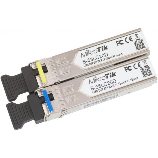 Модуль SFP Mikrotik S-35/53LC20D, 1.25 G, 20 км, LC (S-3553LC20D) - Фото 1 Модуль SFP Mikrotik S-35/53LC20D, 1.25 G, 20 км, LC (S-3553LC20D) - изображение 1