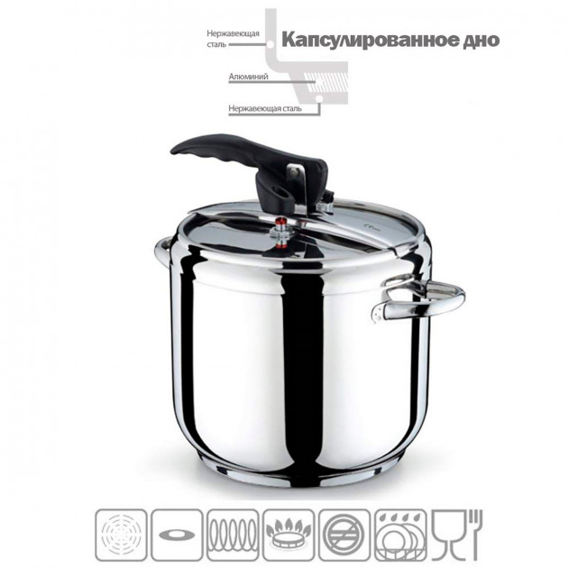 Скороварка Home Perfect 7л из нержавеющей стали с индукцией (D ...