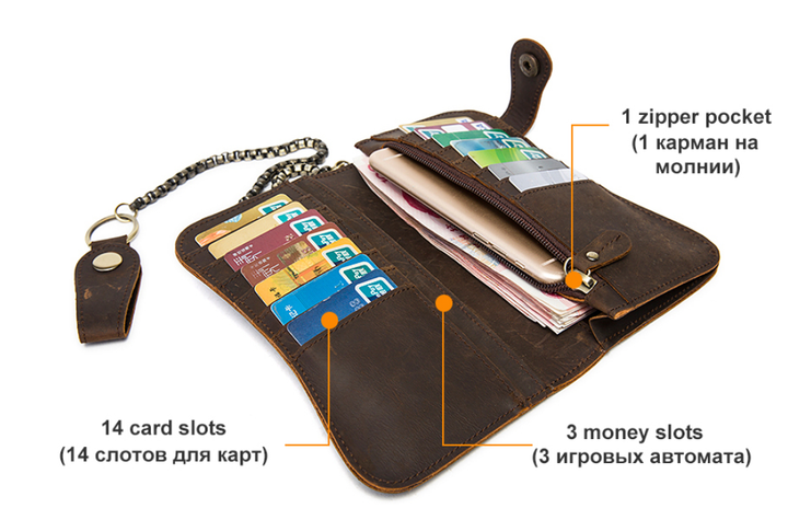 Клатч Унисекс Vintage Коричневая Сумка Мужская (142435) - Фото 5 Клатч Унисекс Vintage Коричневая Сумка Мужская (142435) - изображение 5