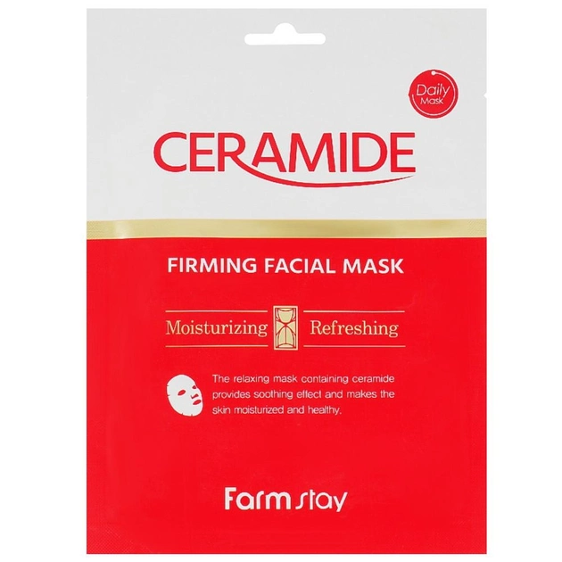 Укрепляющая маска для лица с керамидами FarmStay Ceramide Firming Facial Mask 27 мл (8809657129025) 