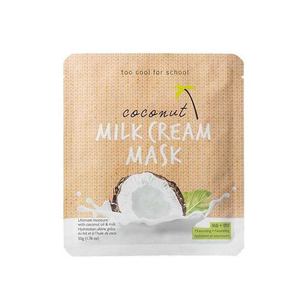 Питательная маска для лица с кокосовым молоком Too Cool For School Coconut Milk Cream Mask 50 г (8809532445042) 